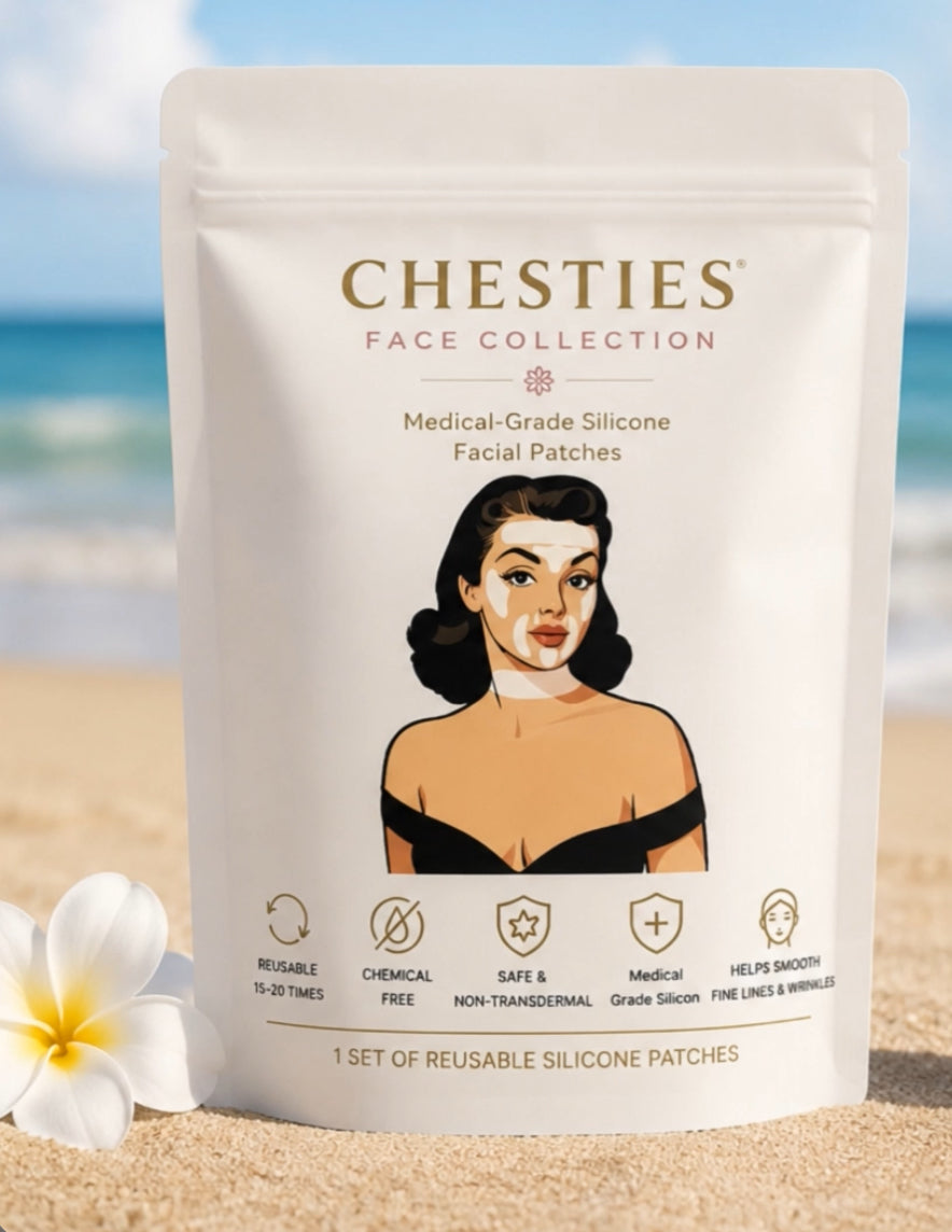 Chesties™ Face Collection
17 Reusable Medical-Grade Silicone Facial & Neck Patches